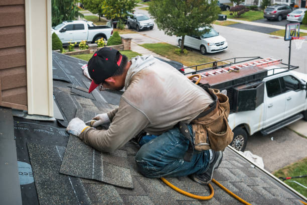 Professional Roof Leak Repair technician working in New Lothrop, MI